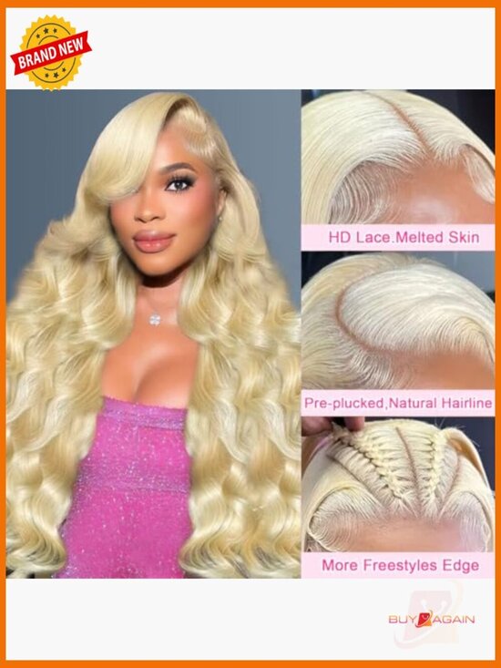 28 Inch 613 Body Wave Lace Front Wig Human Hair 200 Density Pre Plucked